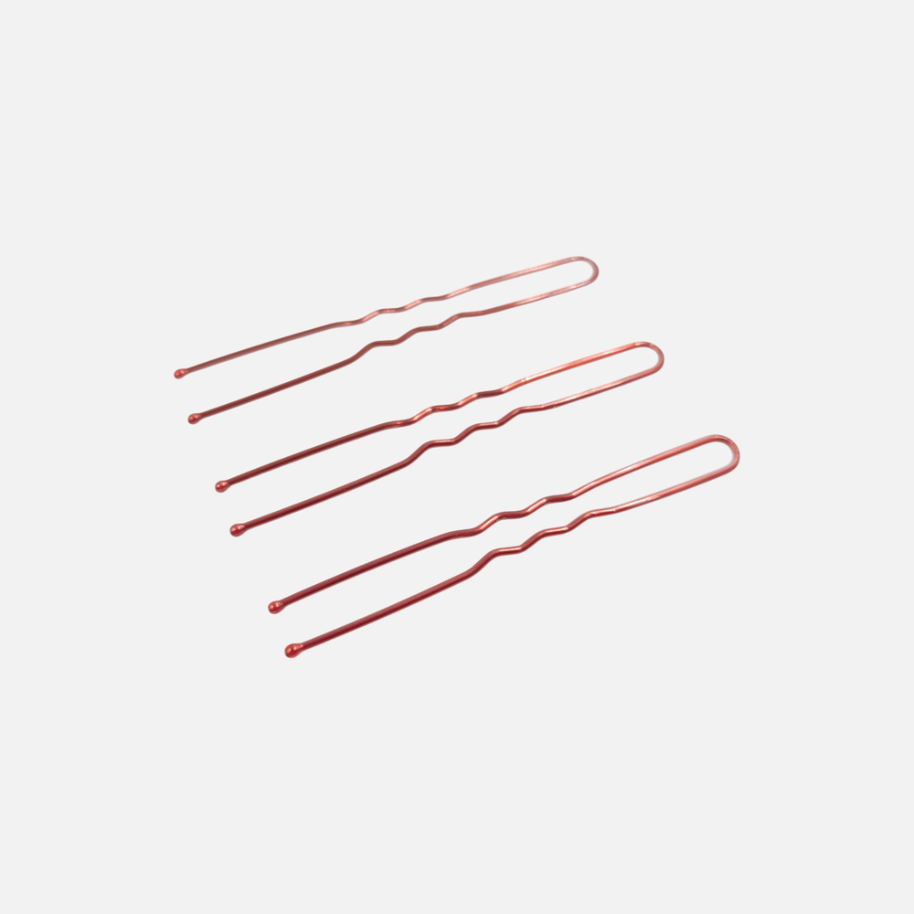 Шпильки волнистые коричневые IPARIKMAHER 60 мм 50 шт