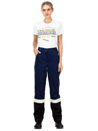 Костюм женский "Виват" брюки (синий/василек/черный)