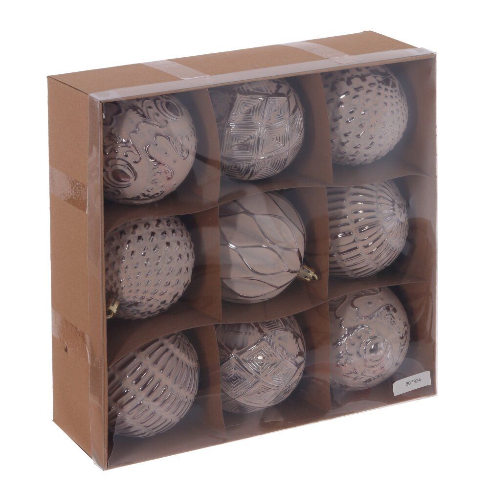 GAEM Набор из 9шт Украшение новогоднее "Шар", D 8 см, L24 W8 H24 см