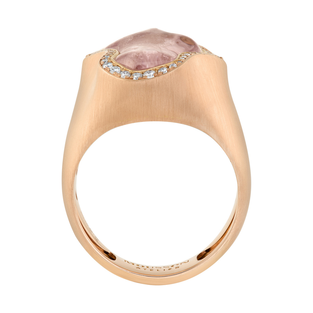 Кольцо с Морганитом и Бриллиантами, R0030-60/1