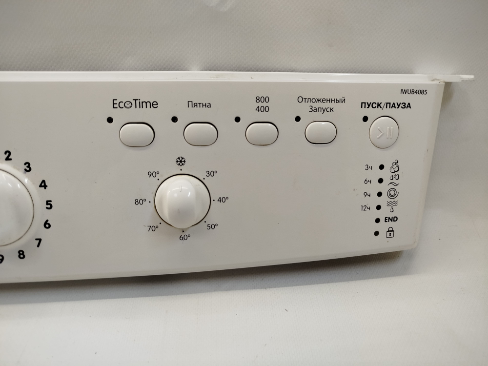 408 Панель и модуль индикации для стиральной машины Indesit IWUB4085 / CODE 16200307000 / SW: 03.04.43 б/у