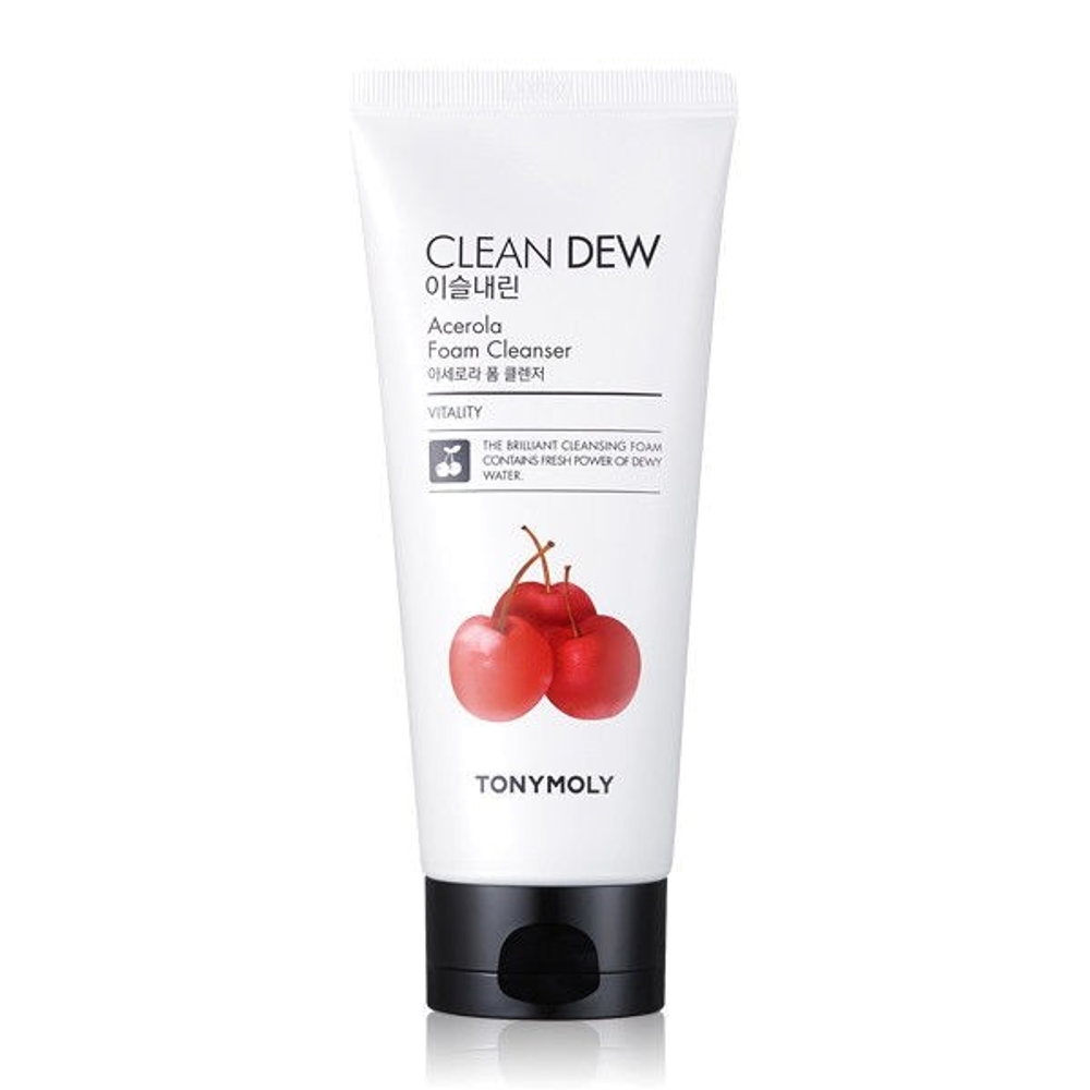 Tony Moly Clean Dew Acerola Foam Cleanser тонизирующая пенка для умывания с экстрактом ацеролы