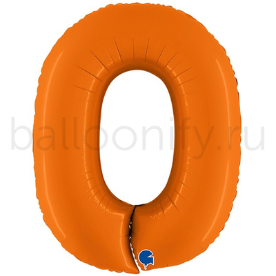 Шар ЦИФРА 0 Пастель Orange 40" 102 см