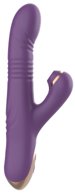 Силиконовый вибратор с возвратно-поступательной стимуляцией SW24126-purple