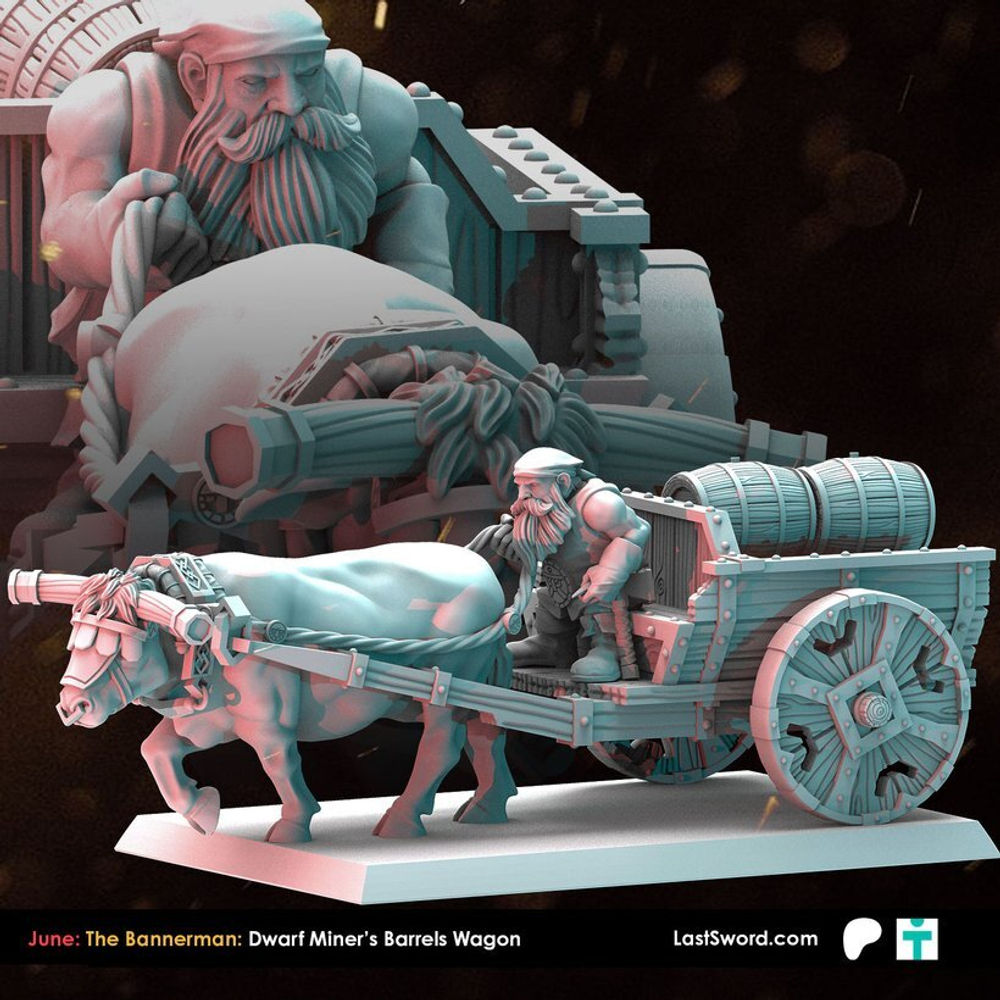 Миниатюра Dwarf Miners Wagon 1