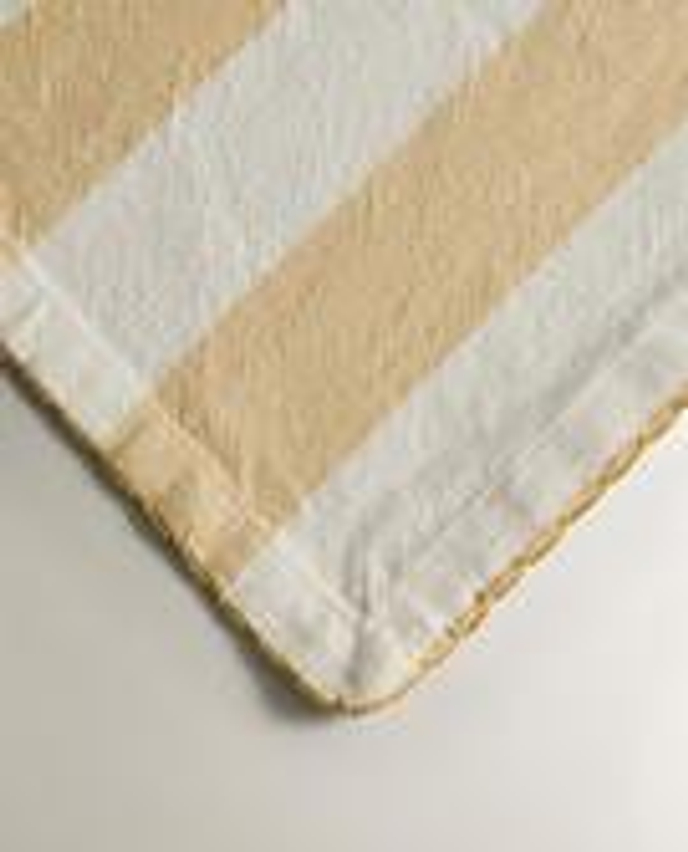 ZARA HOME НАБОР САЛФЕТОК С ТКАНЫМ УЗОРОМ В ПОЛОСКУ (2 ШТ.), ЖЕЛТЫЙ