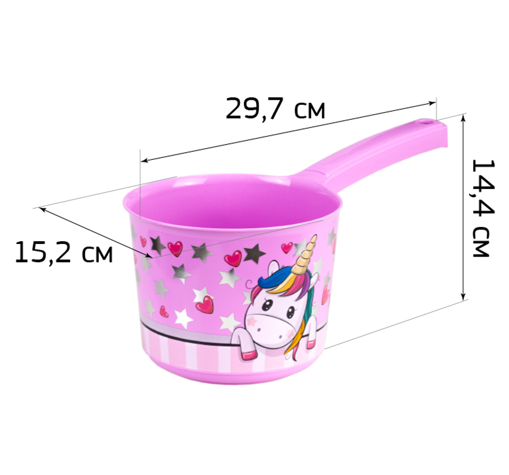 Ковш 1,5л ДЕКО с рисунком М1218