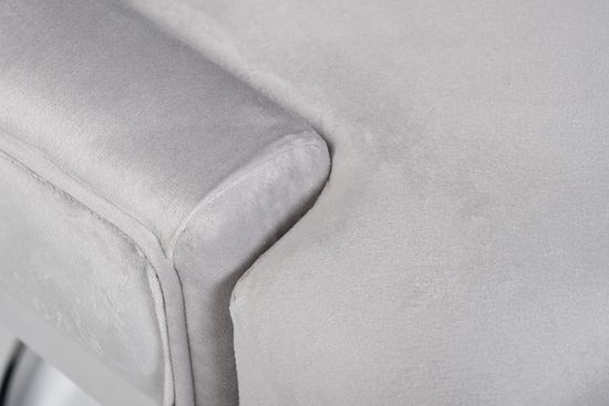 76AR-62105 Стул велюр светло-серый/хром 65*61*93см