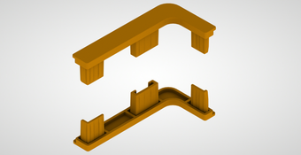 Комплект открытых заглушек для L профиля (2 шт.) №17 (золото)
