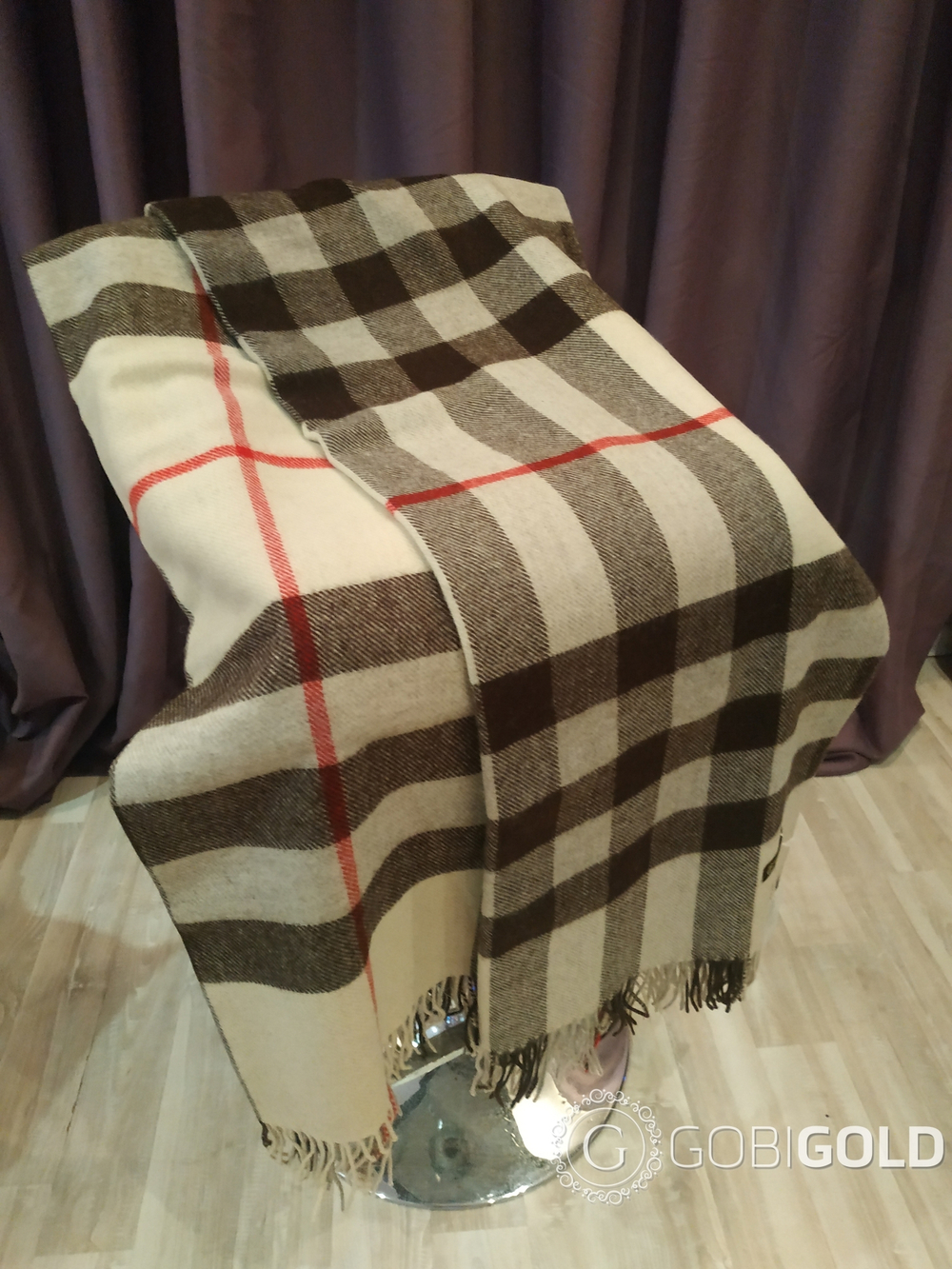 Плед из 100% шерсти ягненка 150x200 см. (MONGOLTEXTILE) - MT003