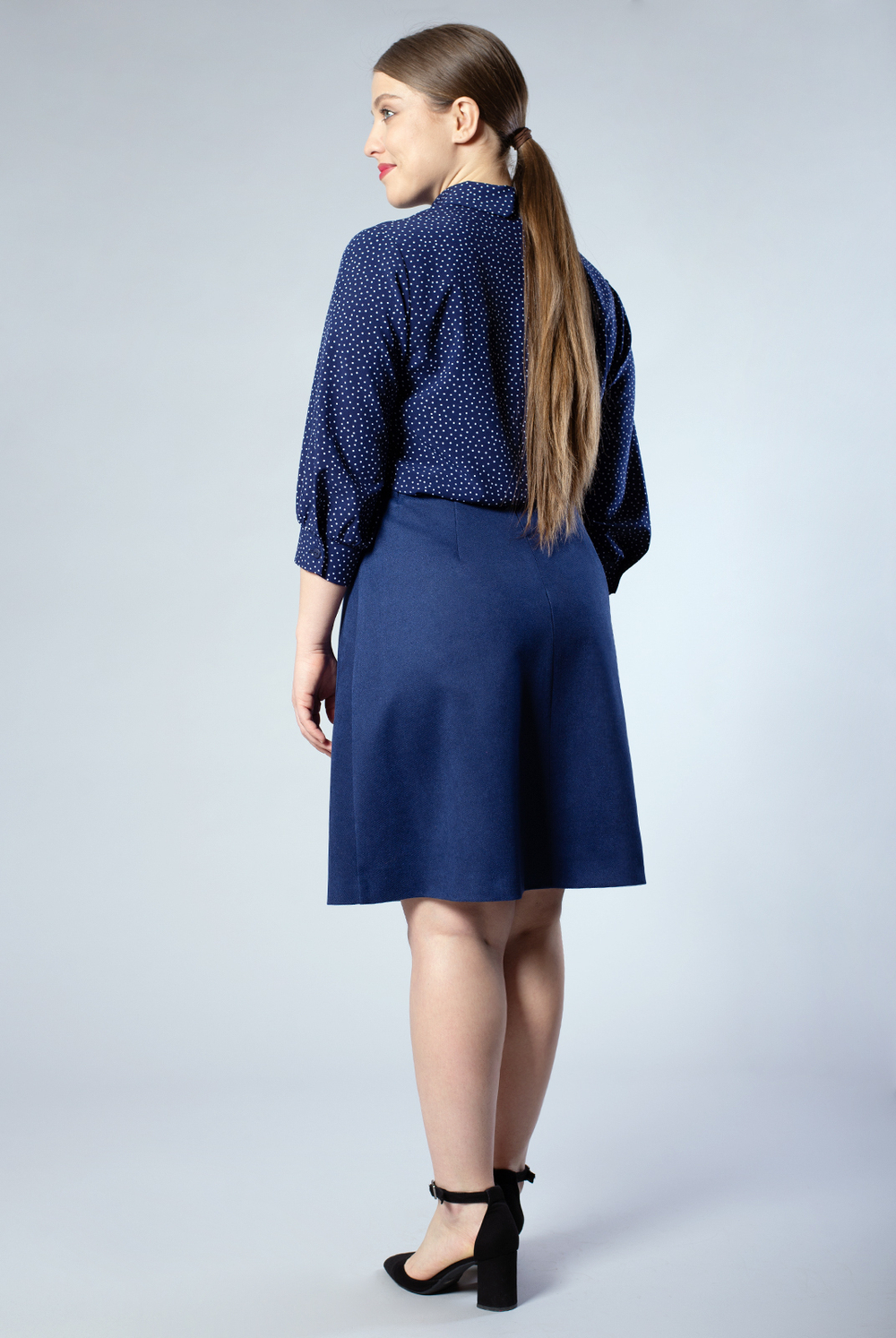 Юбка женская 3816АПА, темно-синий #366Тси013816АПА