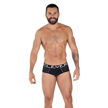 Мужские трусы брифы черные Clever STRATEGY PIPING BRIEF 036211