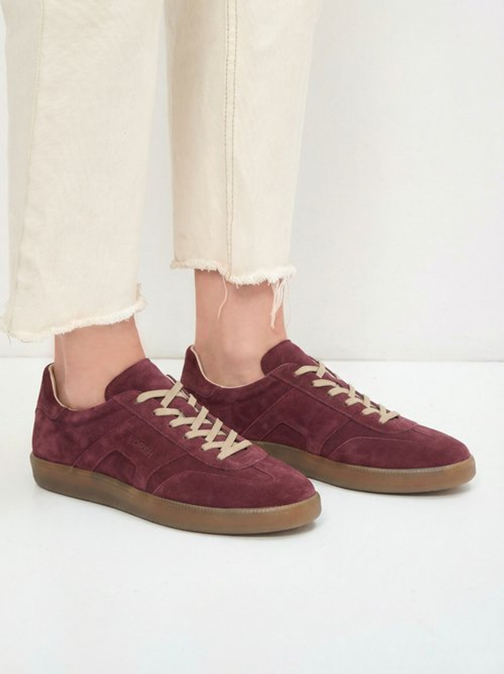 Женские бордовые кеды