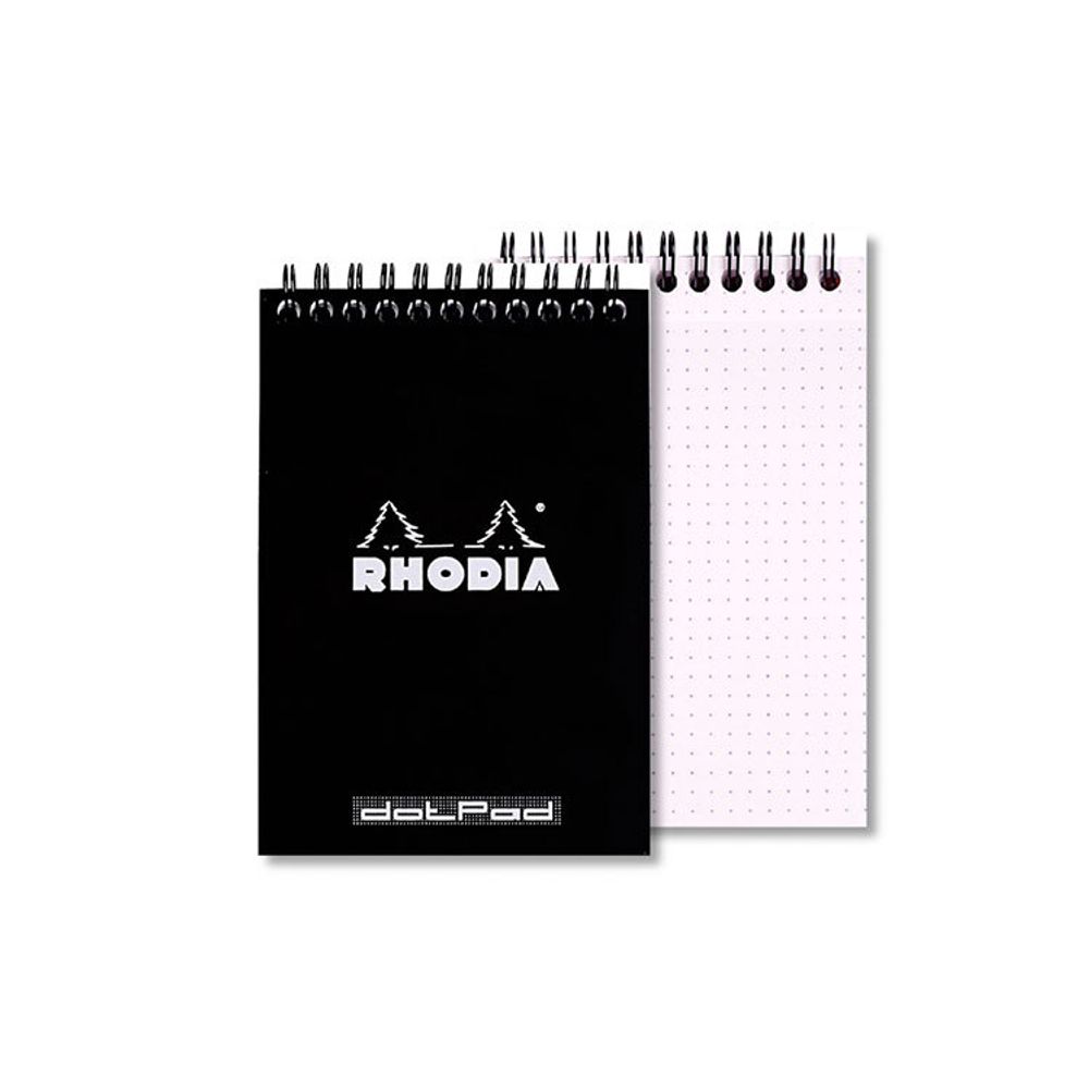 Блокнот Rhodia Classic на спирали A6 в точку 80 гр черный (135039C) 3