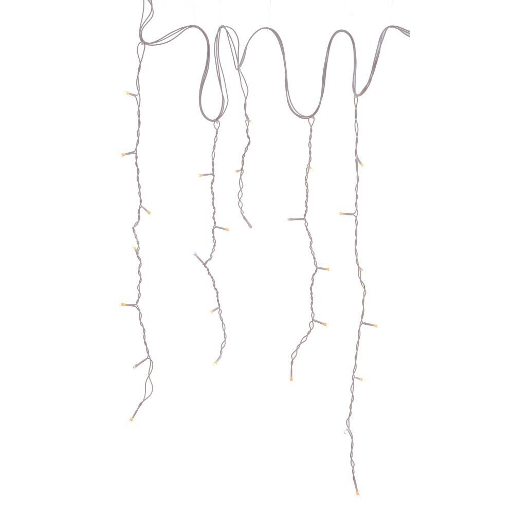 GAEM Электрогирлянда ул бахрома, L12м, 200 LED, тепл бел, 1 тип свеч, 7W, шнур бел, IP44, с адапт