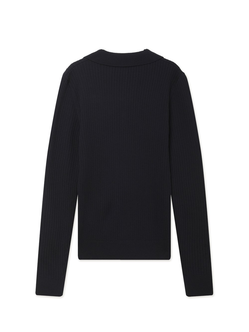 Поло Трикотажное Дл. Рукав Ribbed Knitted Polo Shirt