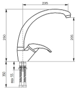 Смеситель для кухни Maxstone MS-007 латунь
