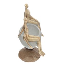 GAEM Фигурка декоративная "Влюбленная пара" с подставкой д/мелочей, L20 W10 H21 см