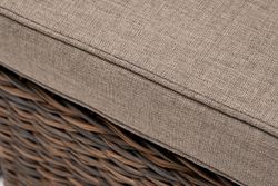 "Лунго" трансформирующийся диван из искусственного ротанга (гиацинт), цвет коричневый