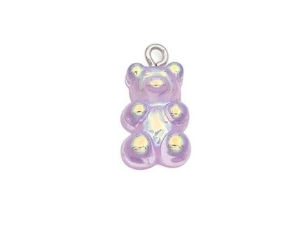 Подвеска  "Мармеладный Мишка",  19,5мм, с перламутровым эффектом