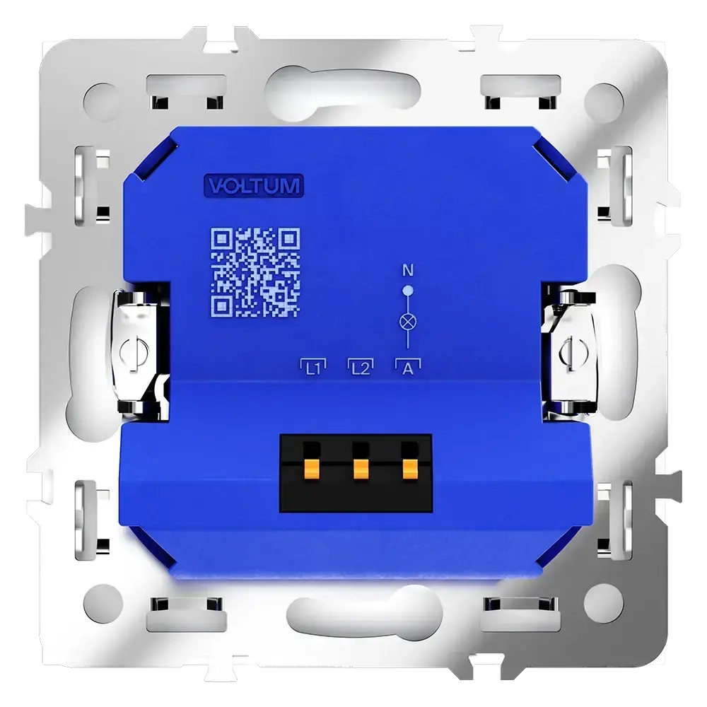 Светорегулятор встраиваемый VOLTUM S70 поворотно-нажимной 600 Вт, (белый матовый)