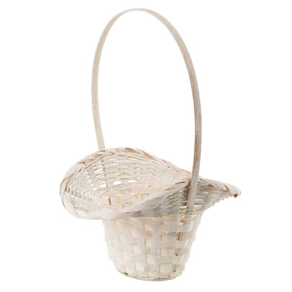Корзина (бамбук) D23xH17/53см (Белый) фигура