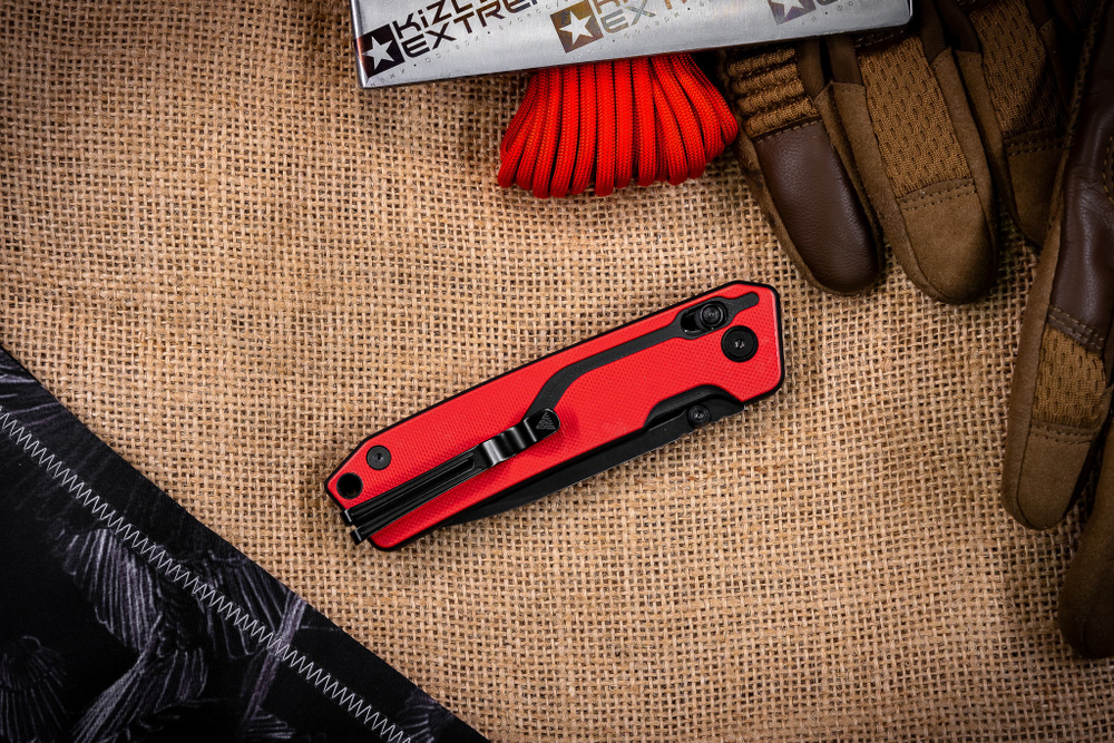 Складной нож SRM Rubik Large BlackWash сталь 10Cr15CoMoV рукоять Red/Black G10 (7228L-GV2)