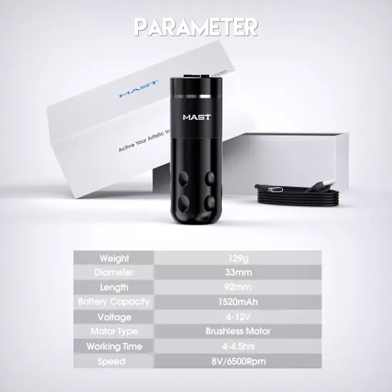 MAST Rider Pro Black | Машинка для тату и перманентного макияжа