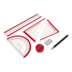 Готовальня 9 предм. цирк.под карандаш, каранд,цирк-измеритель, ластик,4 лин.