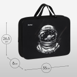 Папка текстильная с ручками 1 отделение, А4 Berlingo "Trailblazer", 350*265*80мм, текстиль, на молнии