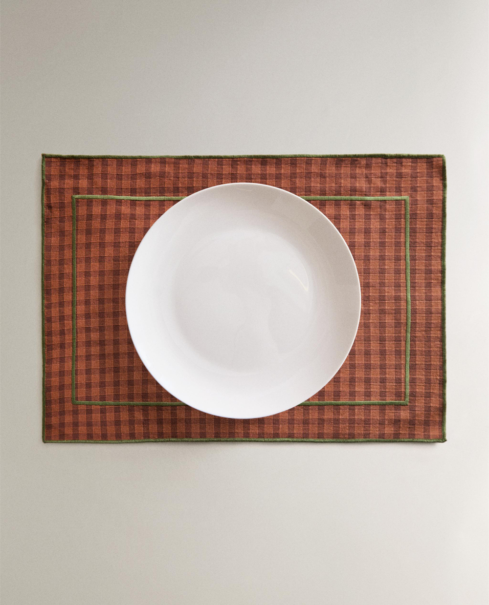 Zara Home сервировочная салфетка из хлопка, клетка, 50 35 см