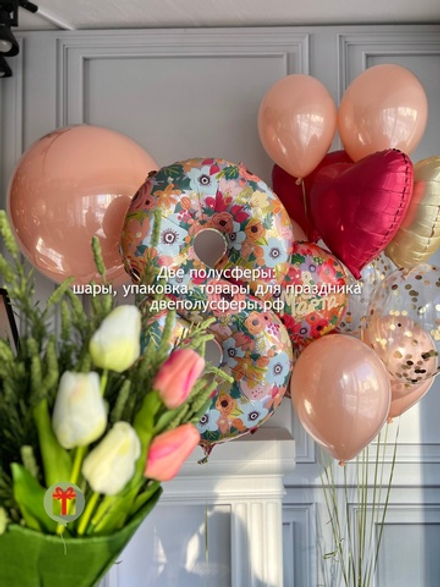 Набор шаров Цветы для дамы