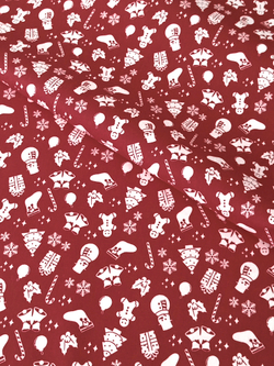 Ткань бязь плательная, рис. "Новогодний рисунок", ширина 150 см, арт. 582