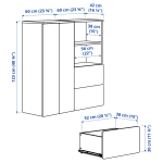 Шкаф - SMÅSTAD / PLATSA/ SMАSTAD  IKEA/ СМОСТАД / ПЛАТСА ИКЕА, 123х120  см, белый/зеленый