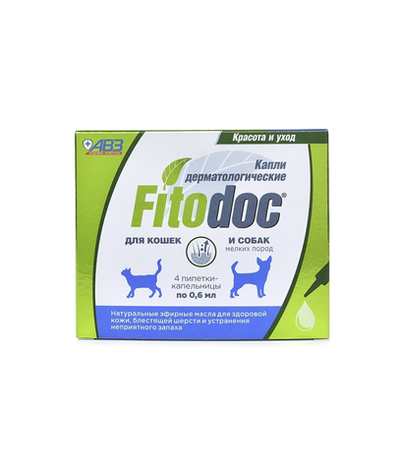 Капли Фитодок дермотологические для мелких пород собак и кошек