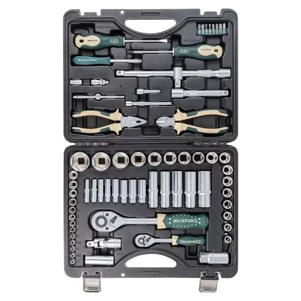 Набор инструментов 69пр.,1/4'',1/2'',(6гр.)(4-32мм) RockForce RF-4603-5
