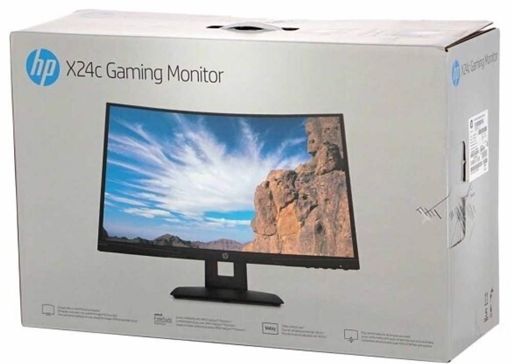 Монитор HP X24c (23.6"/1920x1080(16:9),изогнутый/VA/144Гц/черный) (9FM22AA)