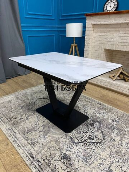 Кухонный раздвижной стол "Леон" итальянский мрамор