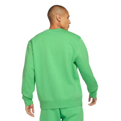 Мужская кофта теннисная Nike Swoosh Club Crew M - lt green spark/white
