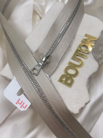 Молния металл Riri, на атласной тесьме, 4 мм,  цвет 2230, бежевый