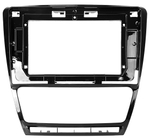 Магнитола для Skoda Octavia A5 2004-2013 (рамка черная глянцевая) - Teyes LUX ONE ROUND монитор 12.3" 2K QLED на Android 10, CarPlay, 4G SIM-слот