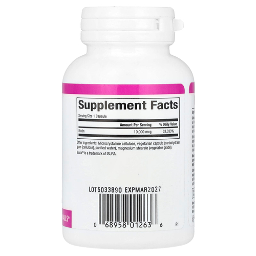 Natural Factors, биотин, 10 000 мкг, 60 вегетарианских капсул