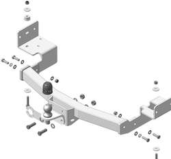 Фаркоп оцинкованный с электрикой Смарт для Mitsubishi Pajero Sport 2008-2021 MOTODOR.ZM303FE