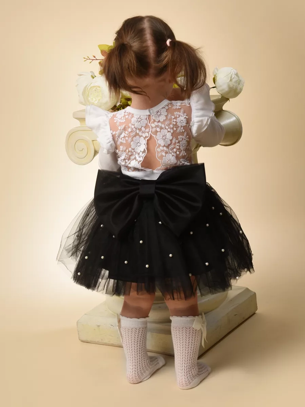 Юбка-пачка фатиновая с бусами