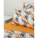 Комплект постельного белья из сатина с принтом leaves из коллекции wild, 200х220 см