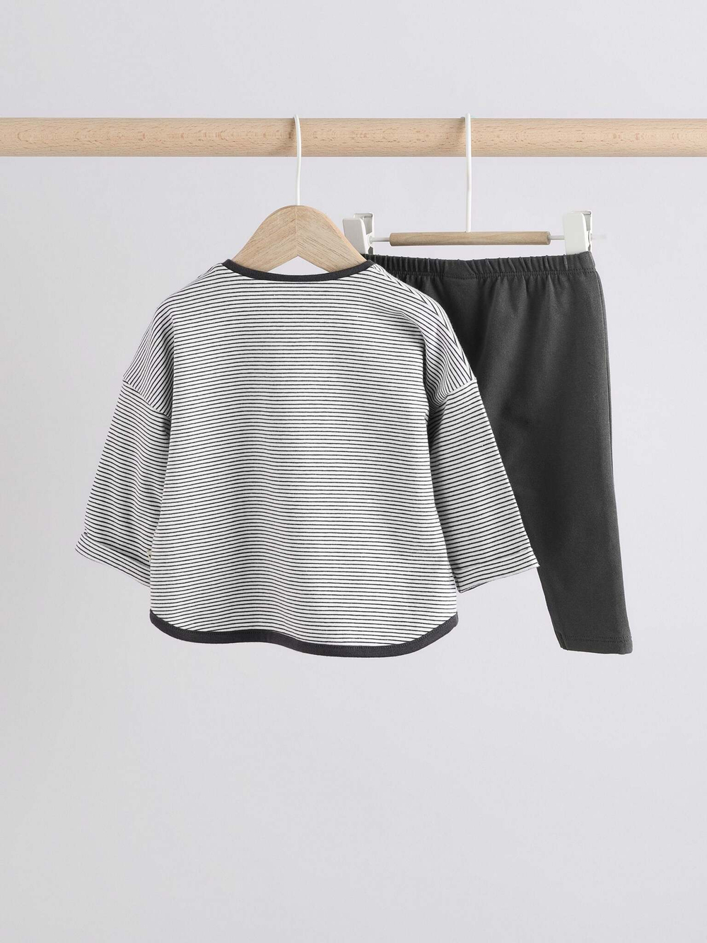 Лонгслив и легинсы в комплекте для малышей Next E48-214, Серый, Темно-серый