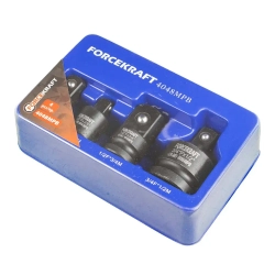 Набор адаптеров ударных 4пр(3/8''(F)x1/2''(M),1/2''(F)x3/8''(M),1/2''(F)x3/4''(M),3/4''(F)x1/2''(M)),в ложементе FORCEKRAFT FK-4048MPB