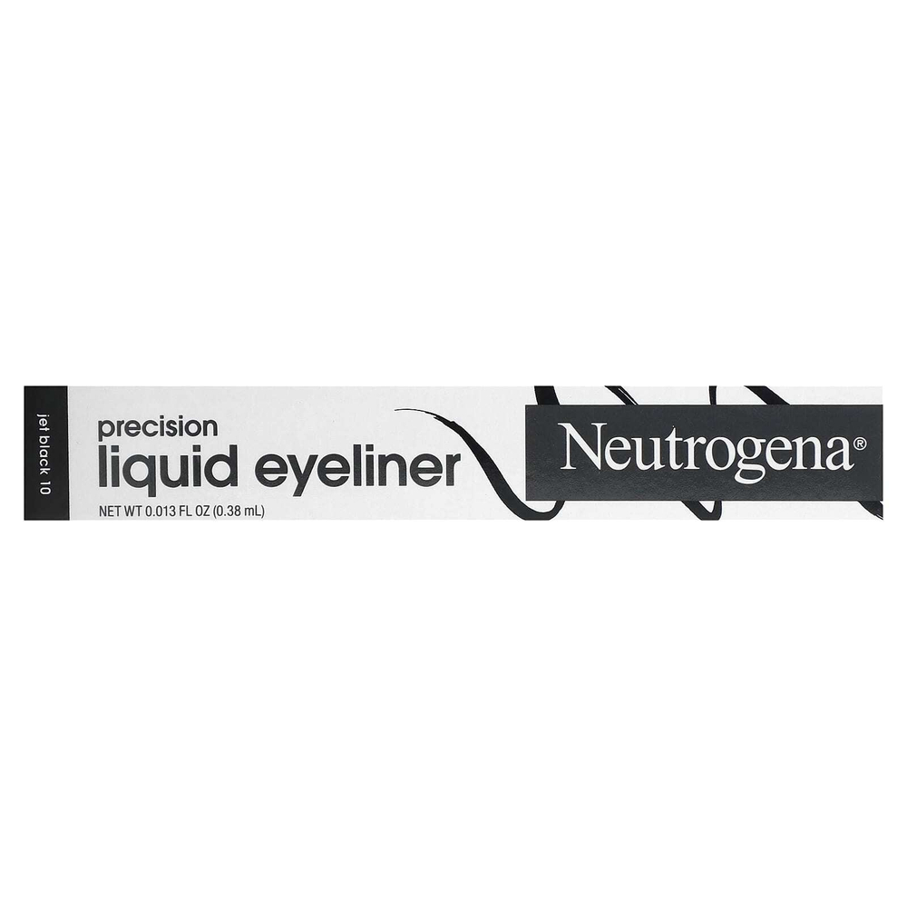 Neutrogena, Precision Liquid Eyeliner, Jet Black 10, 0,38 мл (0,013 жидк. унц.)