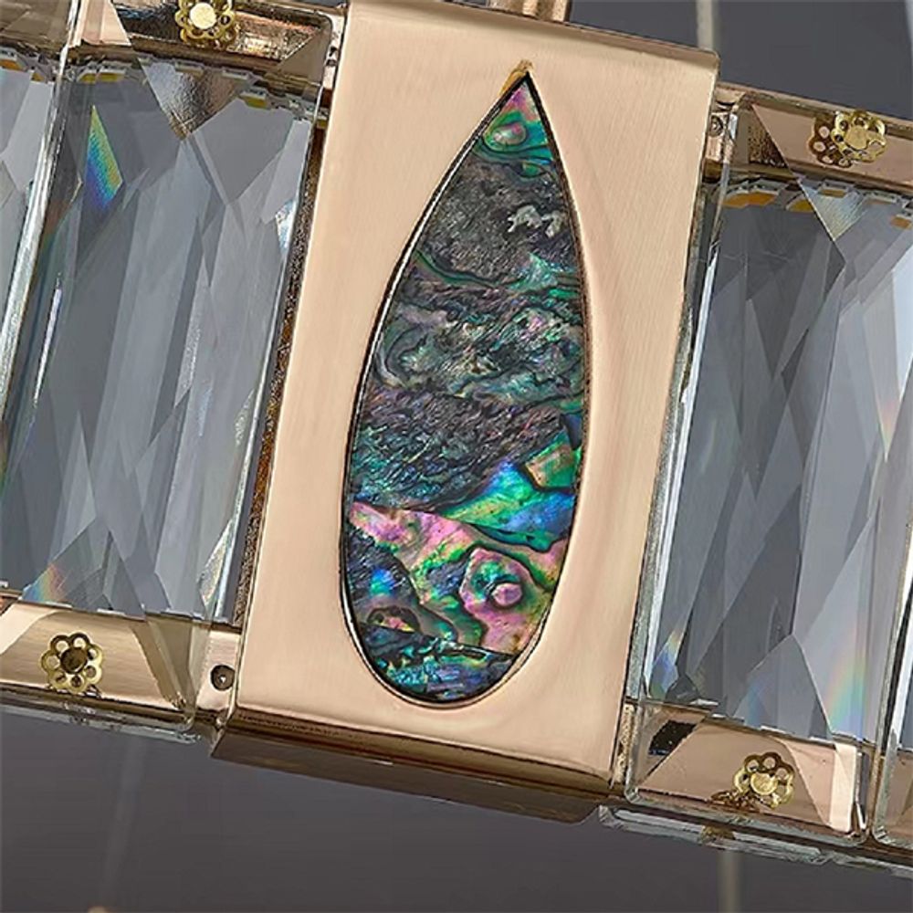 Люстра D8016P/R/D800 gold/clear