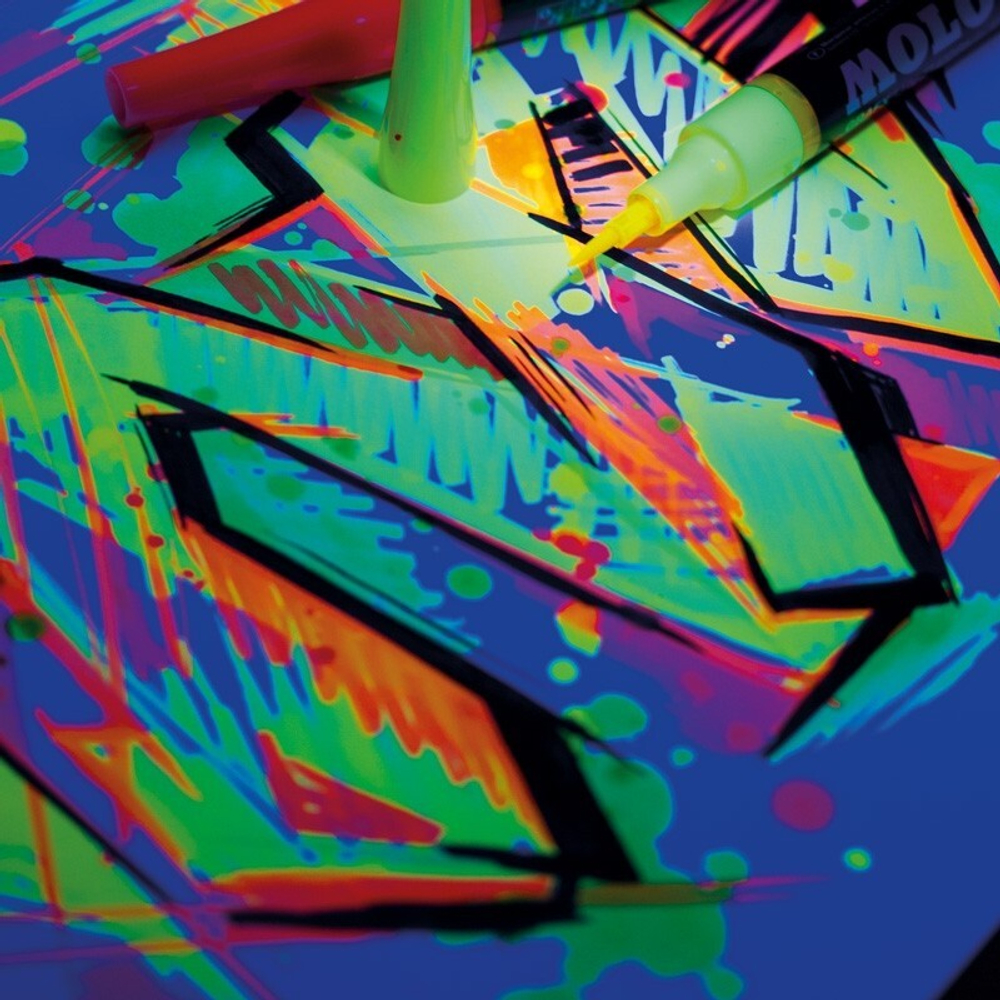 Маркер-Кисть Molotow UV-FLUORESCENT PUMP SOFTLINER - 1мм